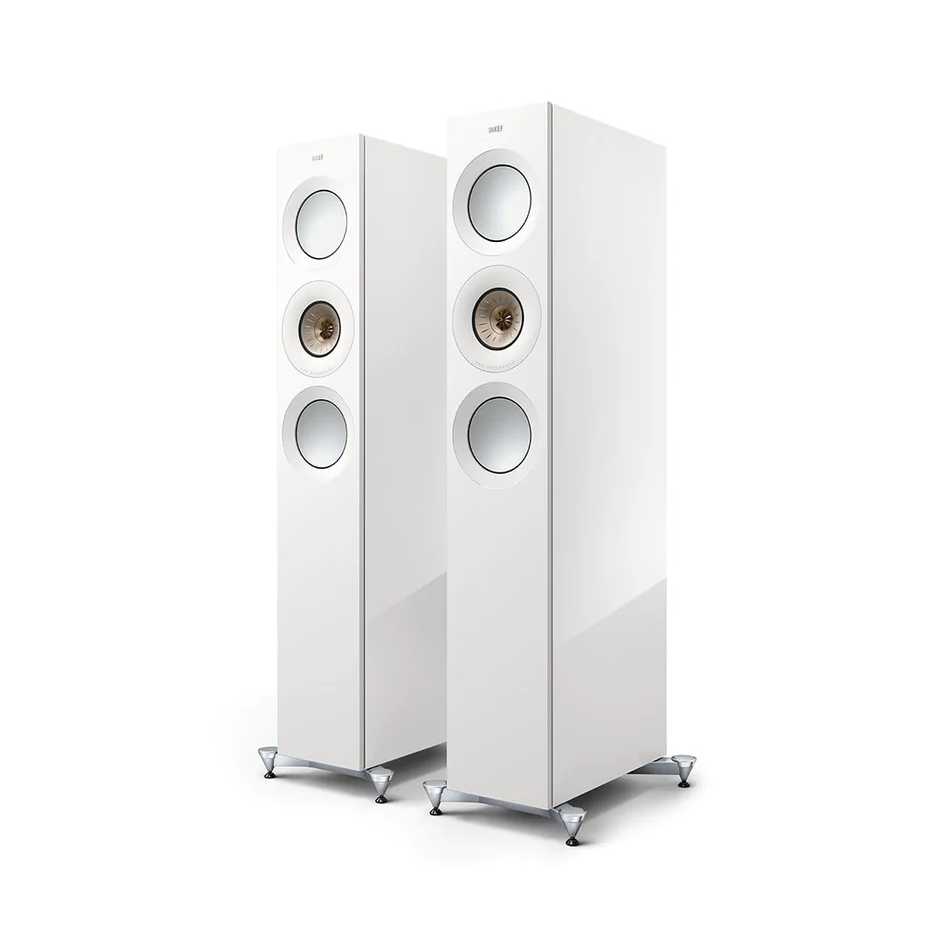 Напольная акустическая система KEF Reference 3 Meta High Gloss White Champagne – цена, описание и отзывы — фото