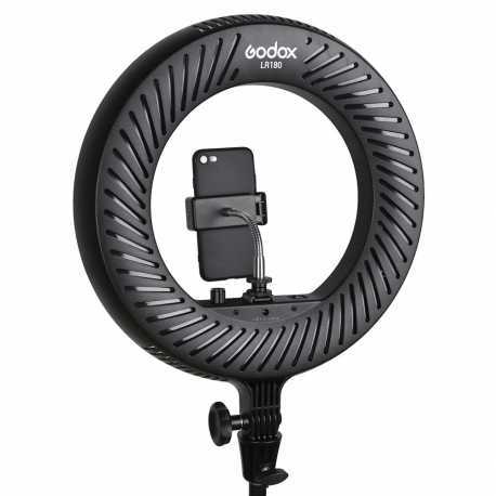 Светодиодные LED осветители Осветитель кольцевой Godox LR180 LED Black – цена, описание и отзывы — фото